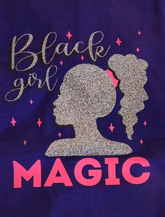 Black Girl Magic T-shirt (Pink/Purple)