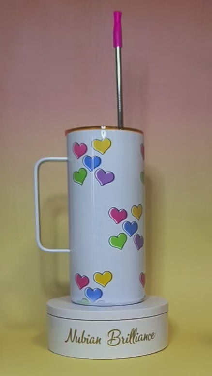 Kids - Colorful Hearts Tumbler (16oz)